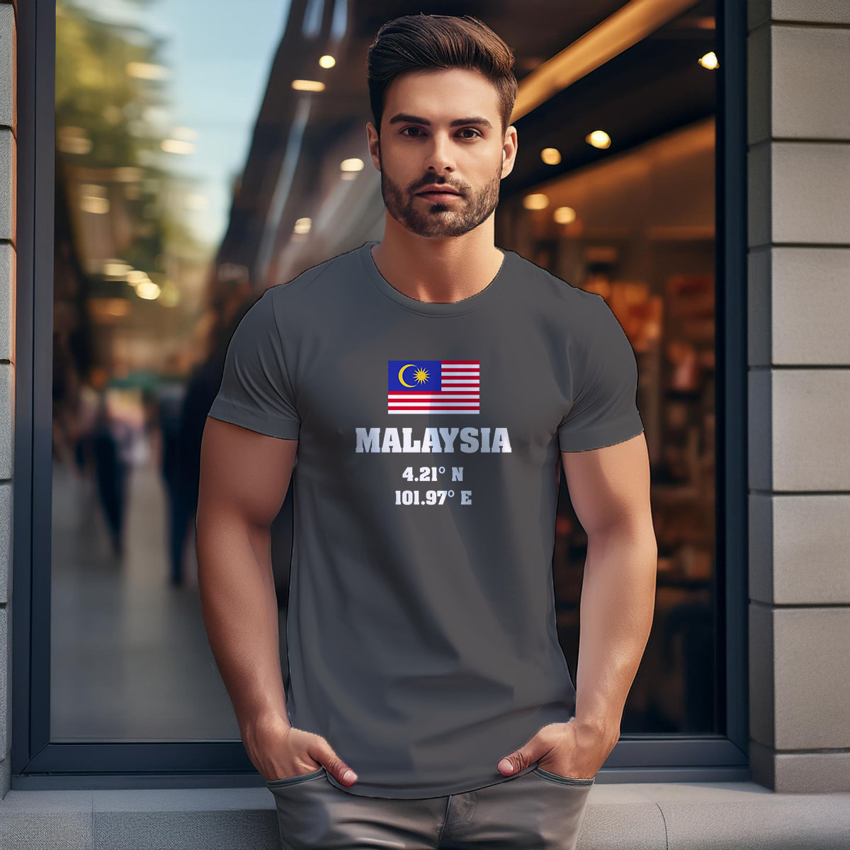 Malaysia Latitude Longitude Men Unisex T-Shirt