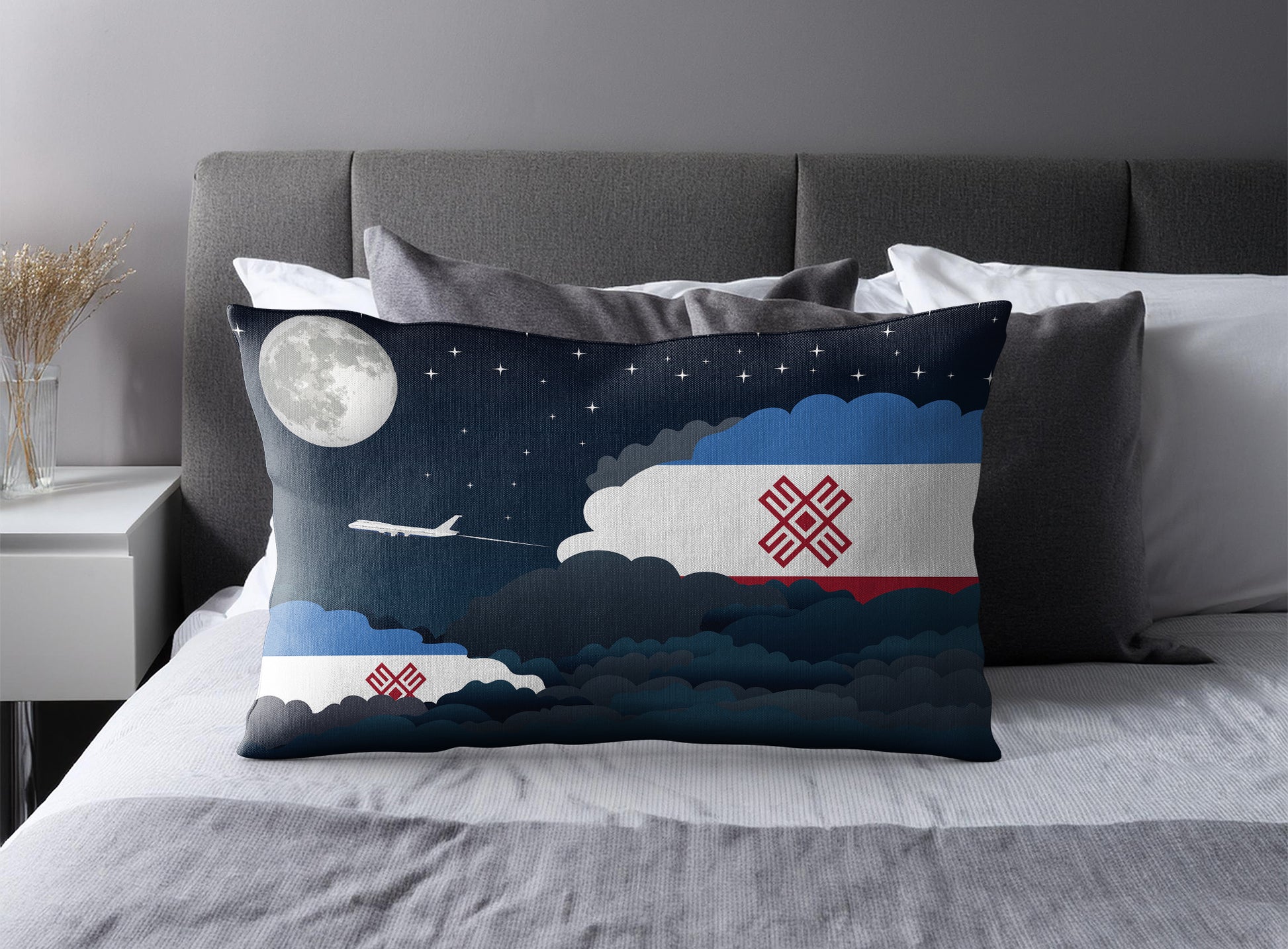 Mari El Night Clouds Pillow Case and Pillow Throw