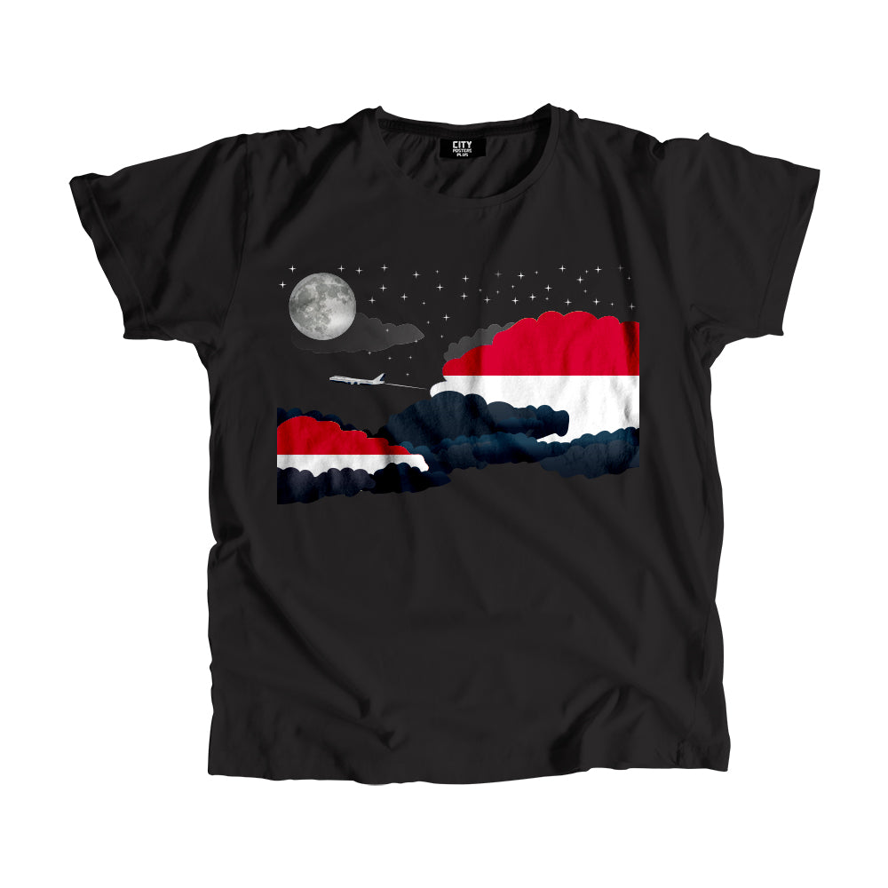 Monaco Night Clouds Men Unisex T-Shirt