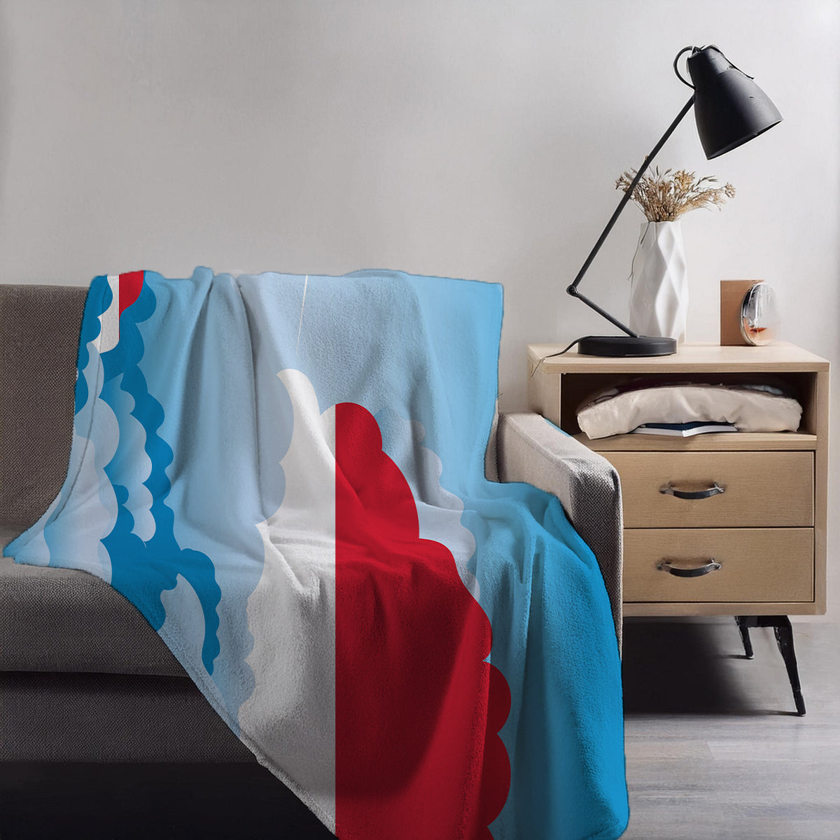 Monaco Day Clouds Blanket Throw