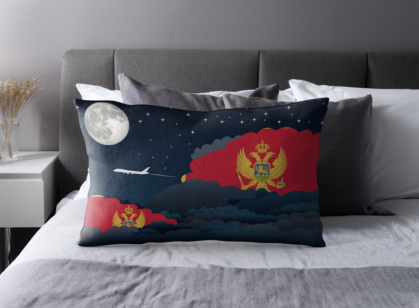 Montenegro Night Clouds Pillow Case and Pillow Throw