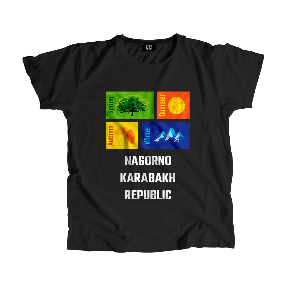 NAGORNO KARABAKH REPUBLIC Seasons Men Unisex T-Shirt (Black)