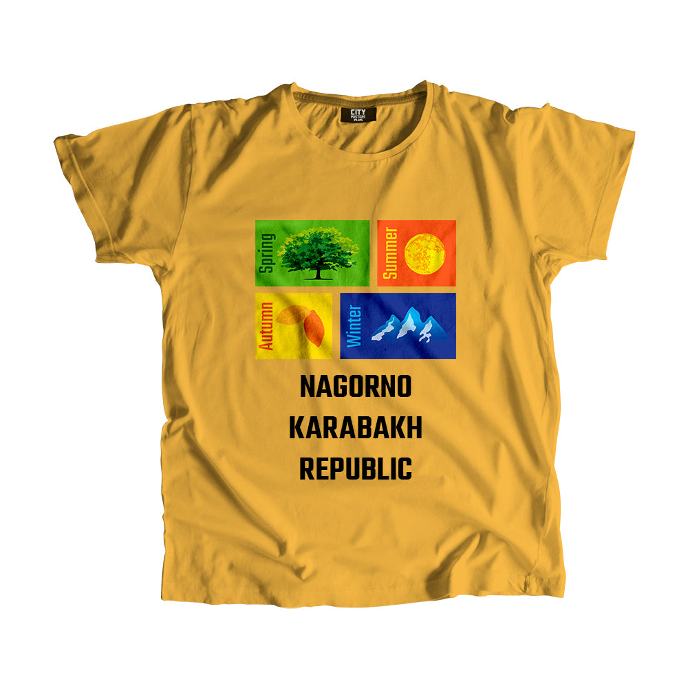 NAGORNO KARABAKH REPUBLIC Seasons Men Unisex T-Shirt (Golden Yellow)