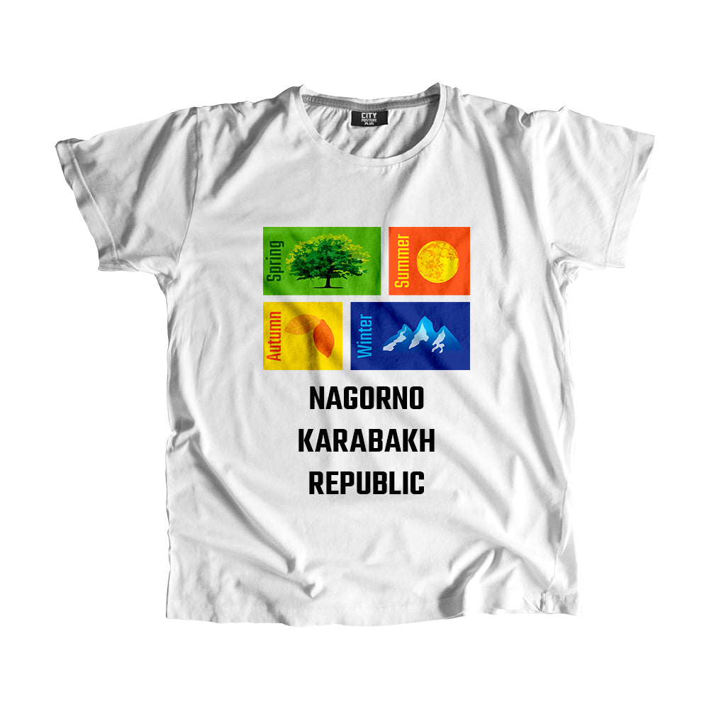 NAGORNO KARABAKH REPUBLIC Seasons Men Unisex T-Shirt (White)