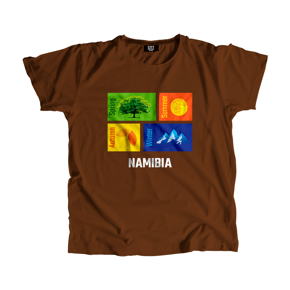 NAMIBIA Seasons Men Unisex T-Shirt (Brown)