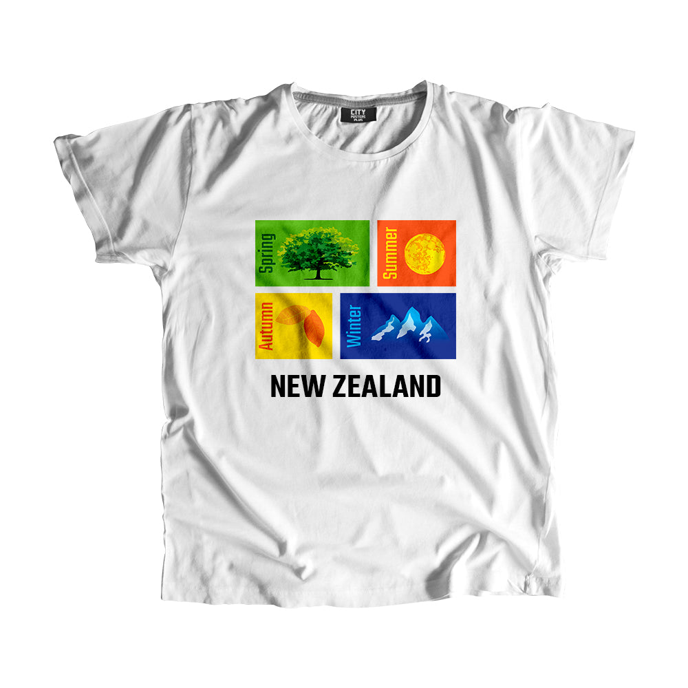 NEW ZEALAND Seasons Men Unisex T-Shirt (White)