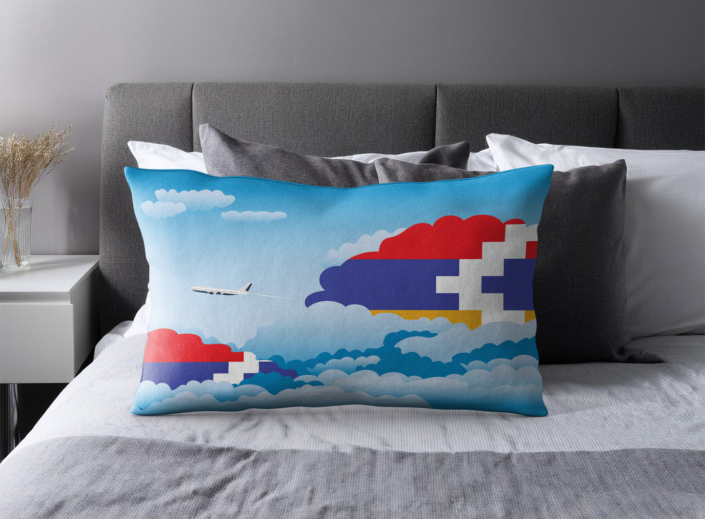 Nagorno Karabakh Republic Day Clouds Pillow Case and Pillow Throw