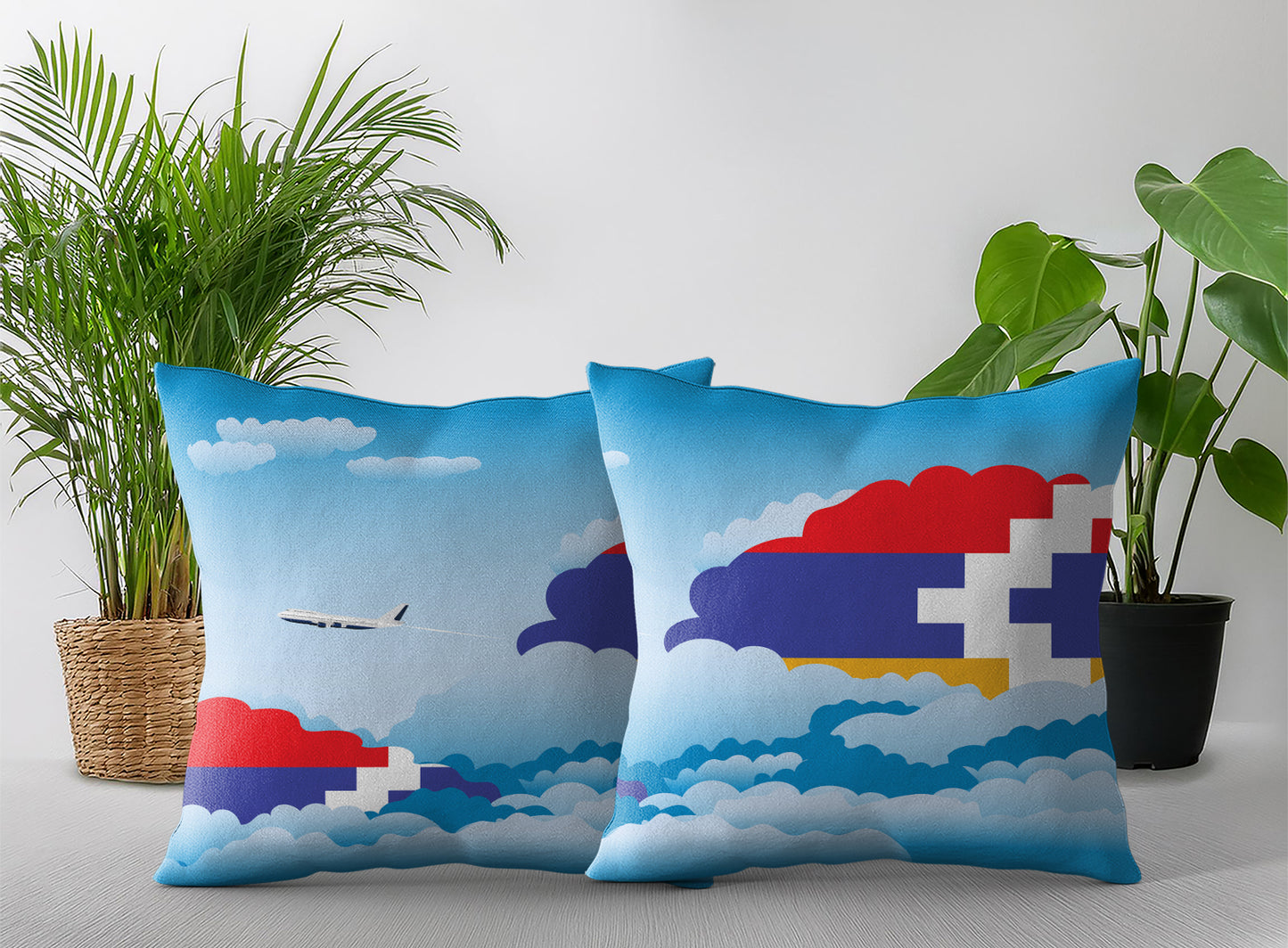 Nagorno Karabakh Republic Day Clouds Pillow Case and Pillow Throw