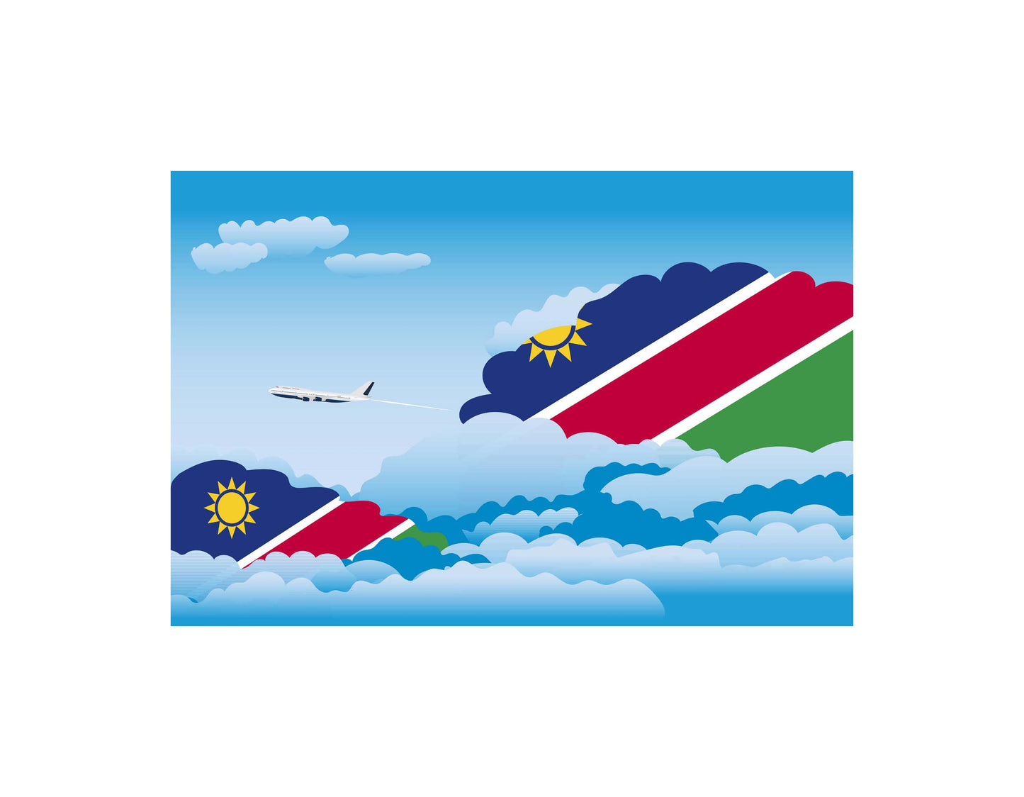 Namibia Day Clouds Blanket Throw