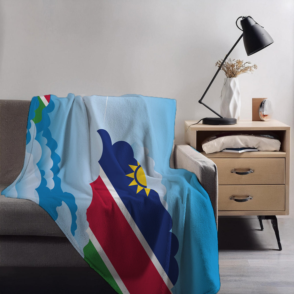 Namibia Day Clouds Blanket Throw