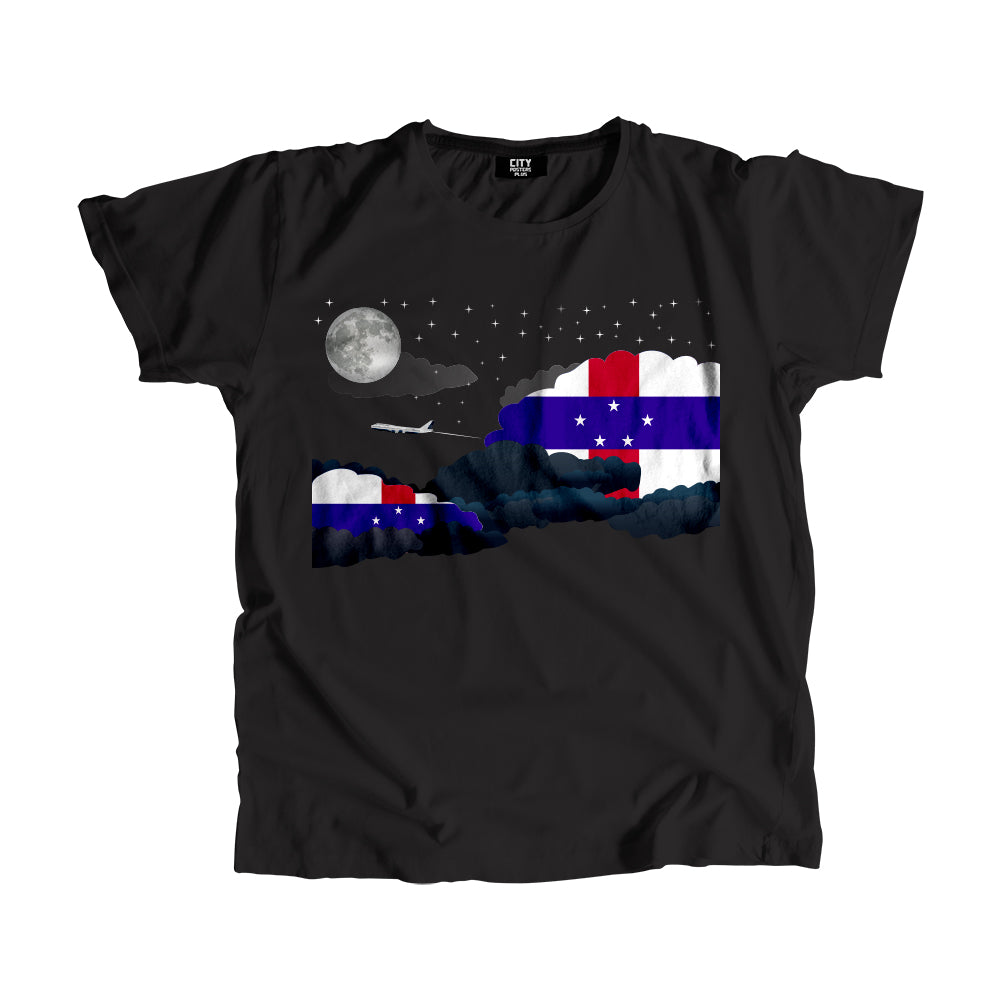 Netherlands Antilles Night Clouds Men Unisex T-Shirt