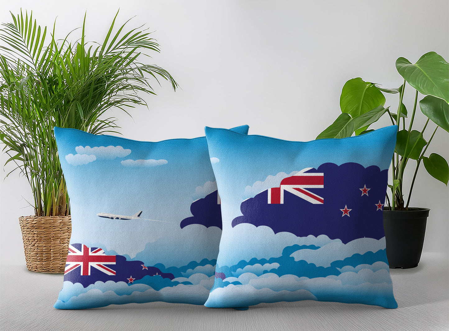 New Zealand Day Clouds Pillow Case and Pillow Throw