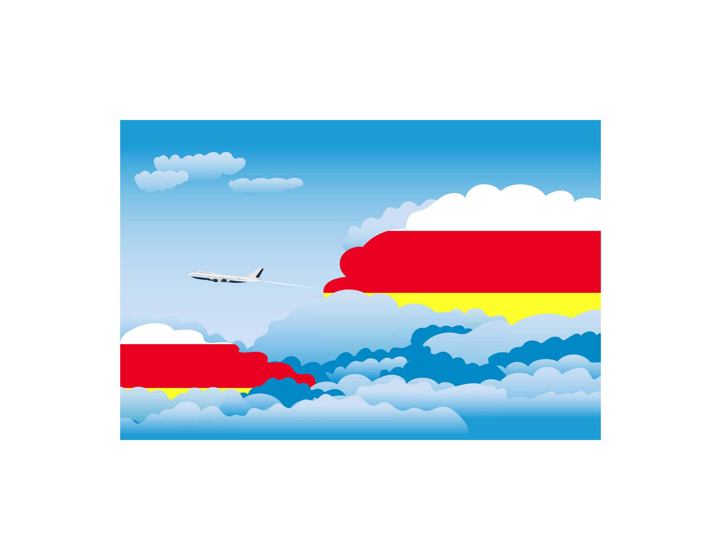 North Ossetia Day Clouds Blanket Throw