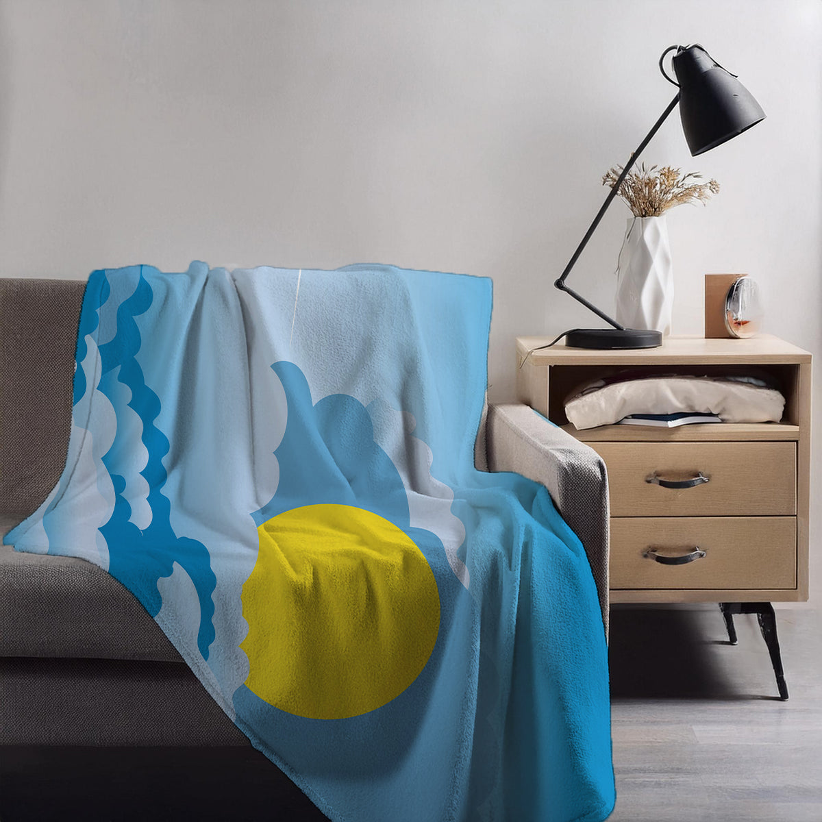 Palau Day Clouds Blanket Throw