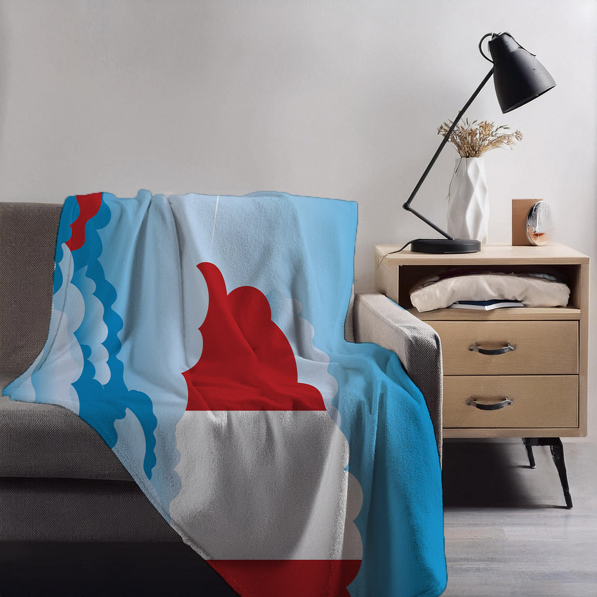 Peru Day Clouds Blanket Throw