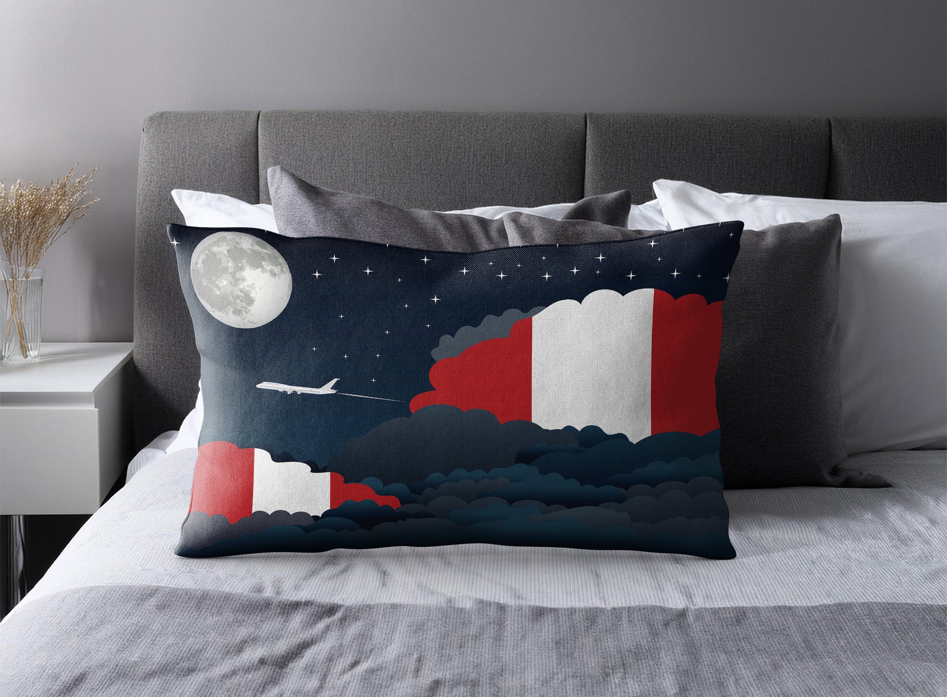 Peru Night Clouds Pillow Case and Pillow Throw