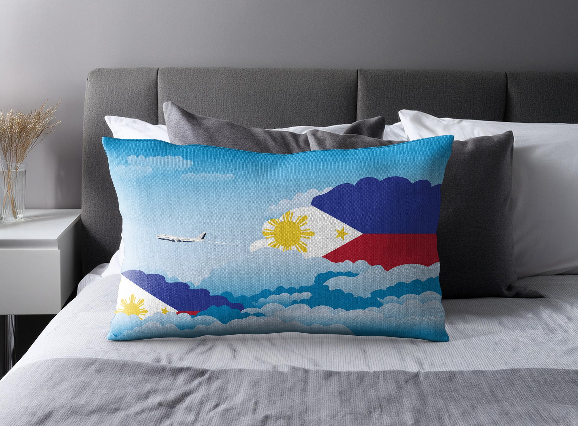 Philippines Day Clouds Pillow Case and Pillow Throw