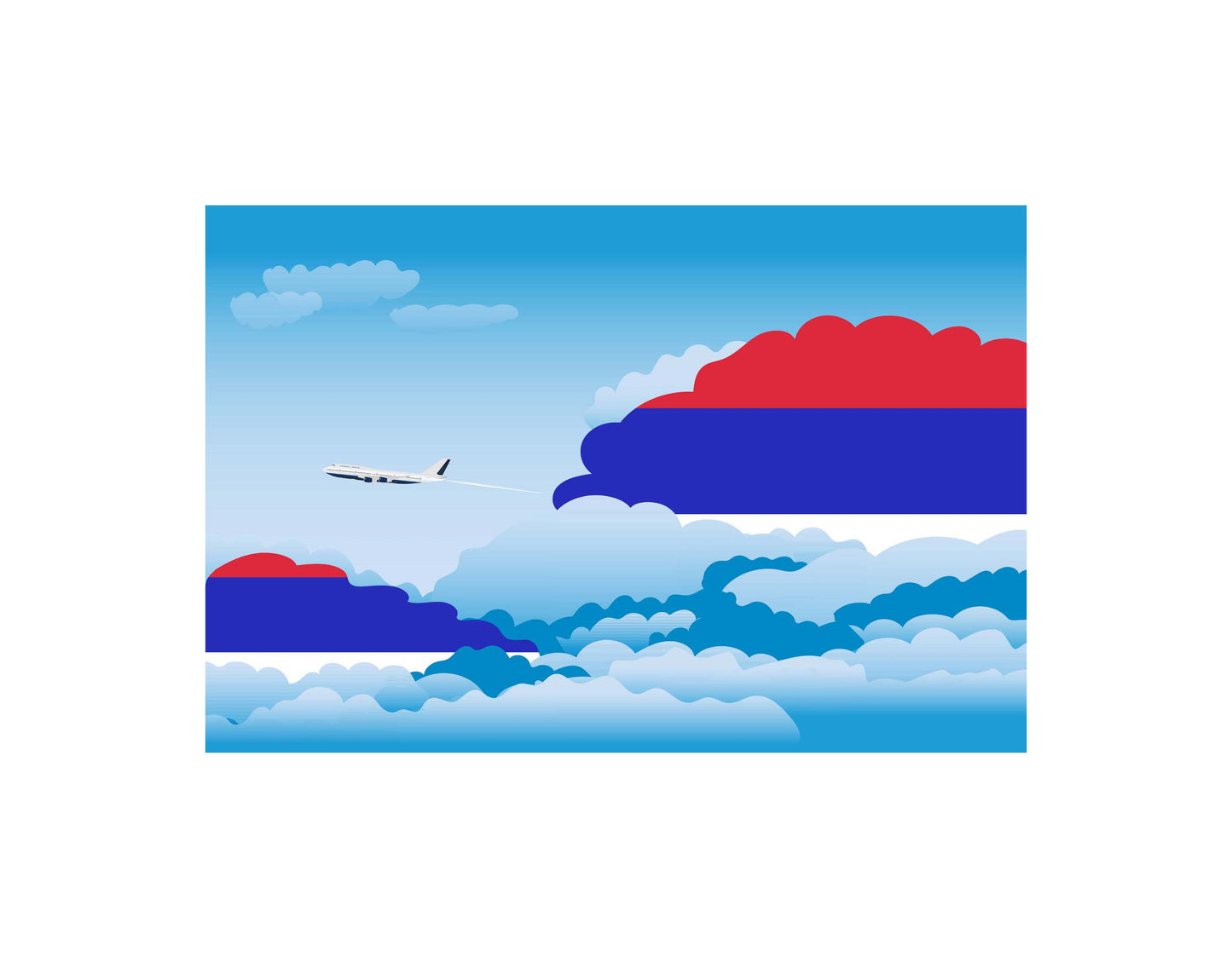 Republika Srpska Day Clouds Blanket Throw