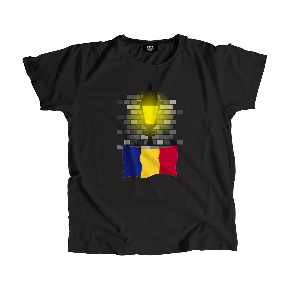 Romania Street Lamp Bricks Men Unisex T-Shirt