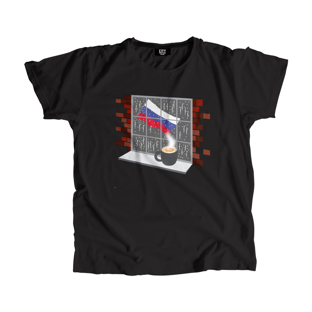 Russia Coffee Rain Men Unisex T-Shirt