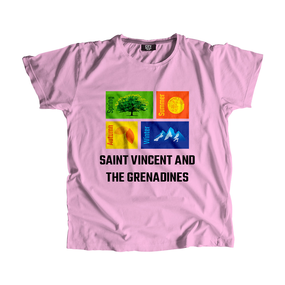 SAINT VINCENT AND THE GRENADINES Seasons Men Unisex T-Shirt (Liril Green)