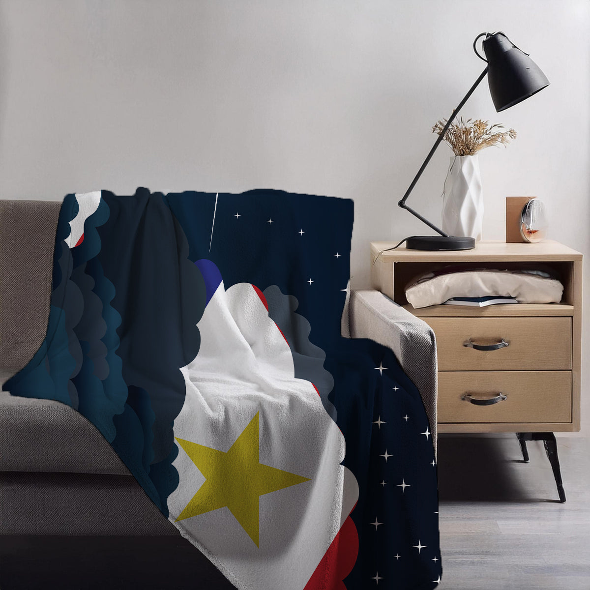 Saba Night Clouds Blanket Throw