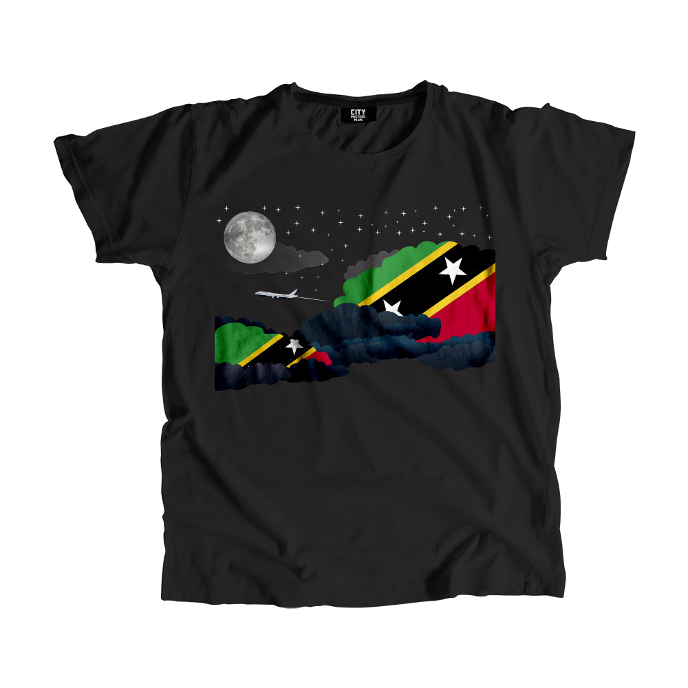 Saint Kitts and Nevis Night Clouds Men Unisex T-Shirt