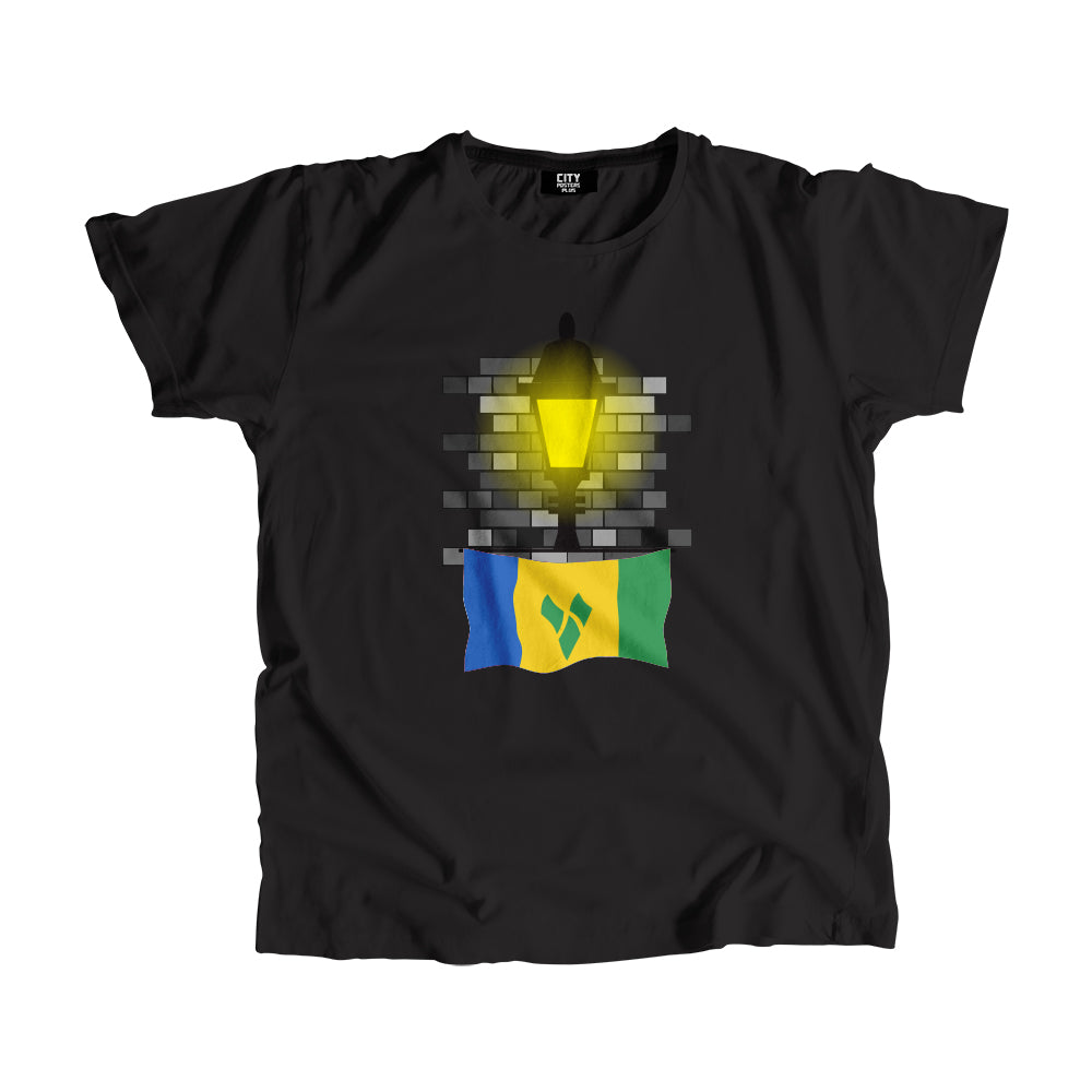 Saint Vincent and the Grenadines Street Lamp Bricks Men Unisex T-Shirt