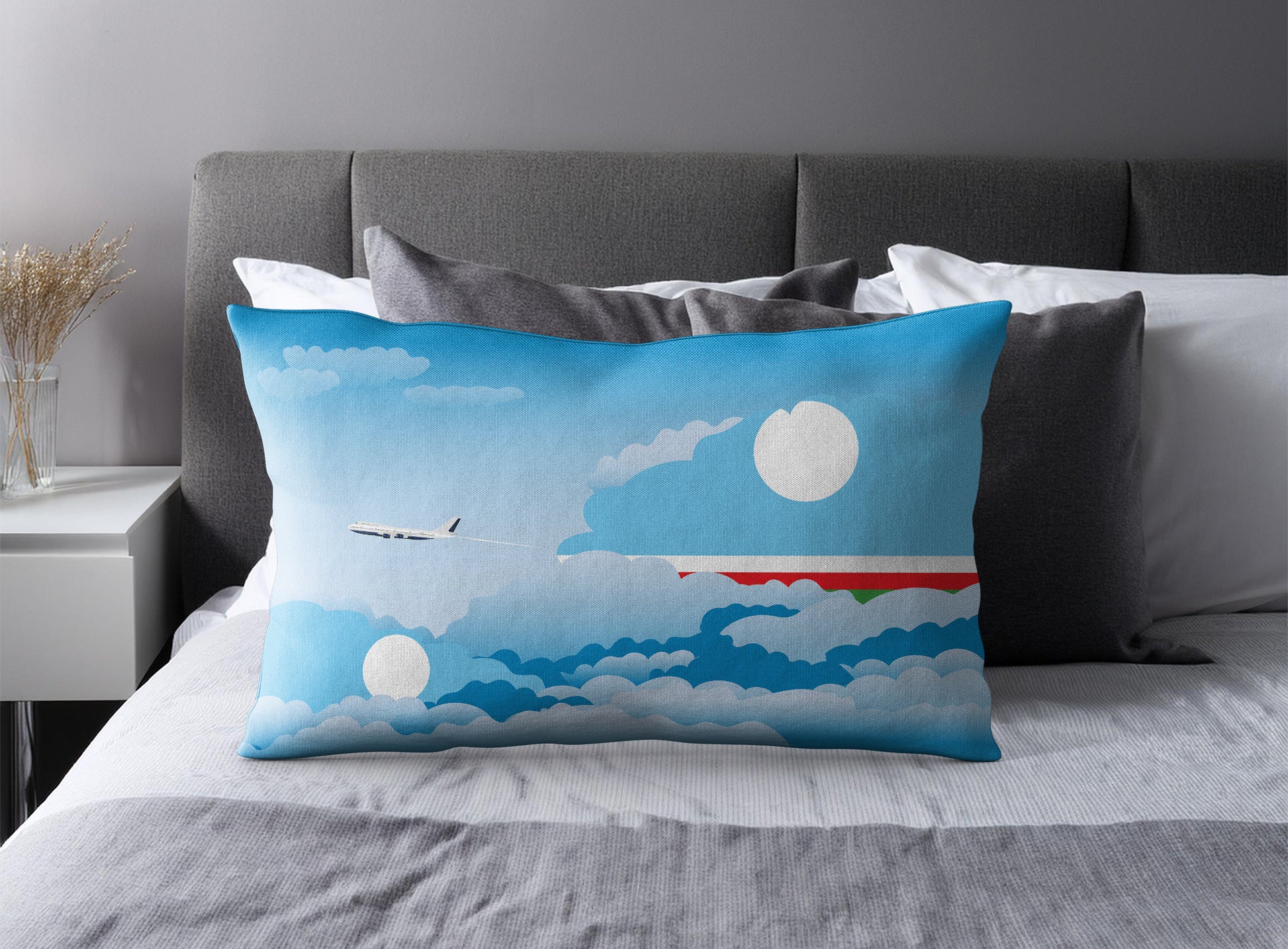Sakha Republic Day Clouds Pillow Case and Pillow Throw
