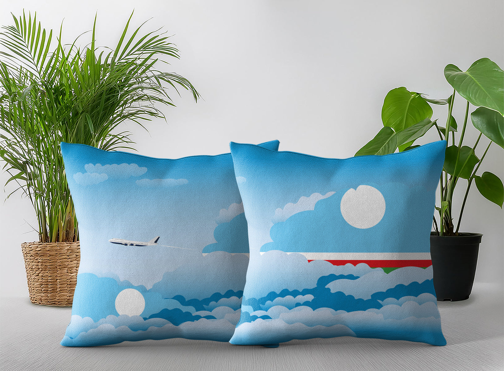 Sakha Republic Day Clouds Pillow Case and Pillow Throw