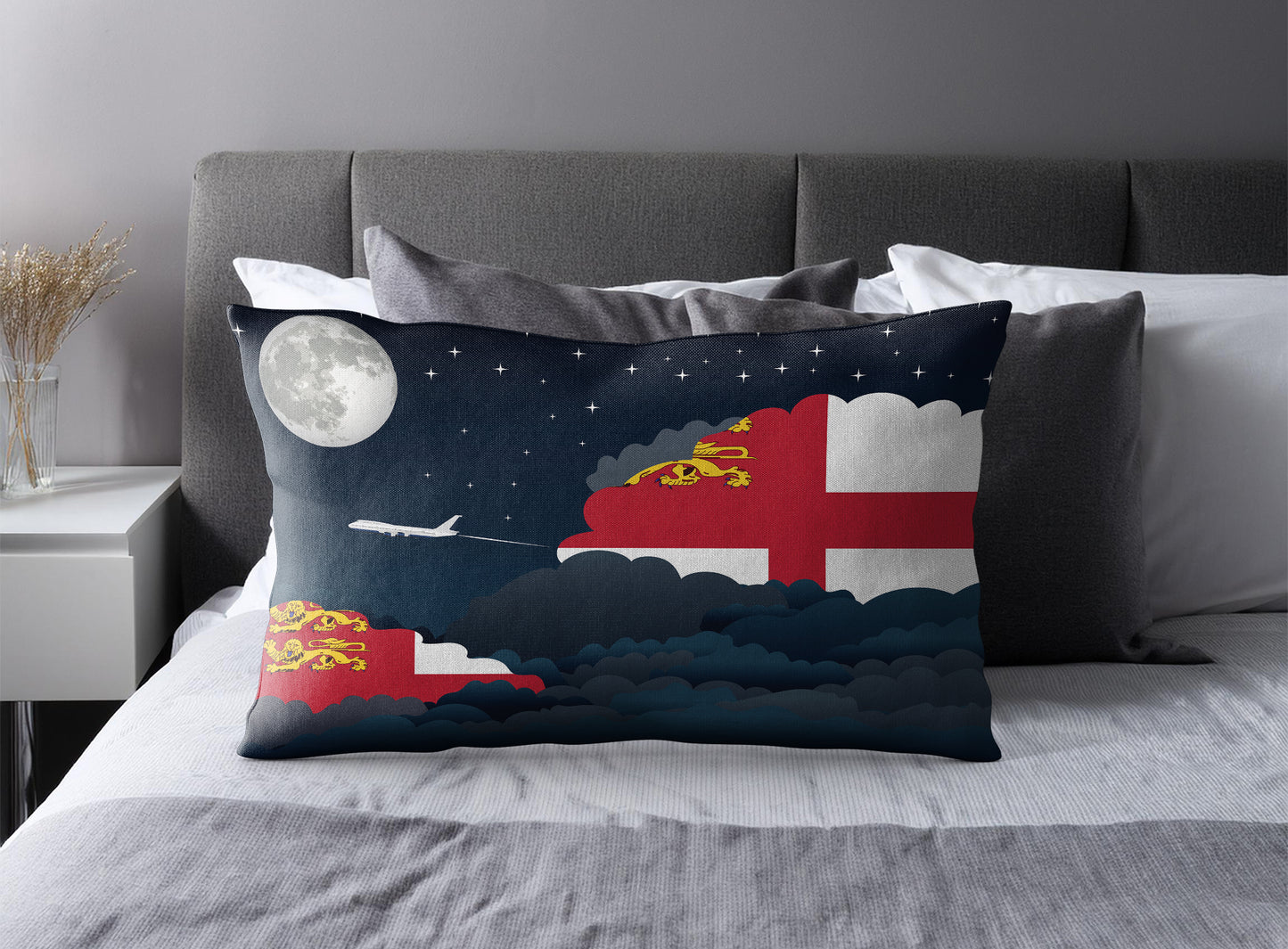 Sark Night Clouds Pillow Case and Pillow Throw
