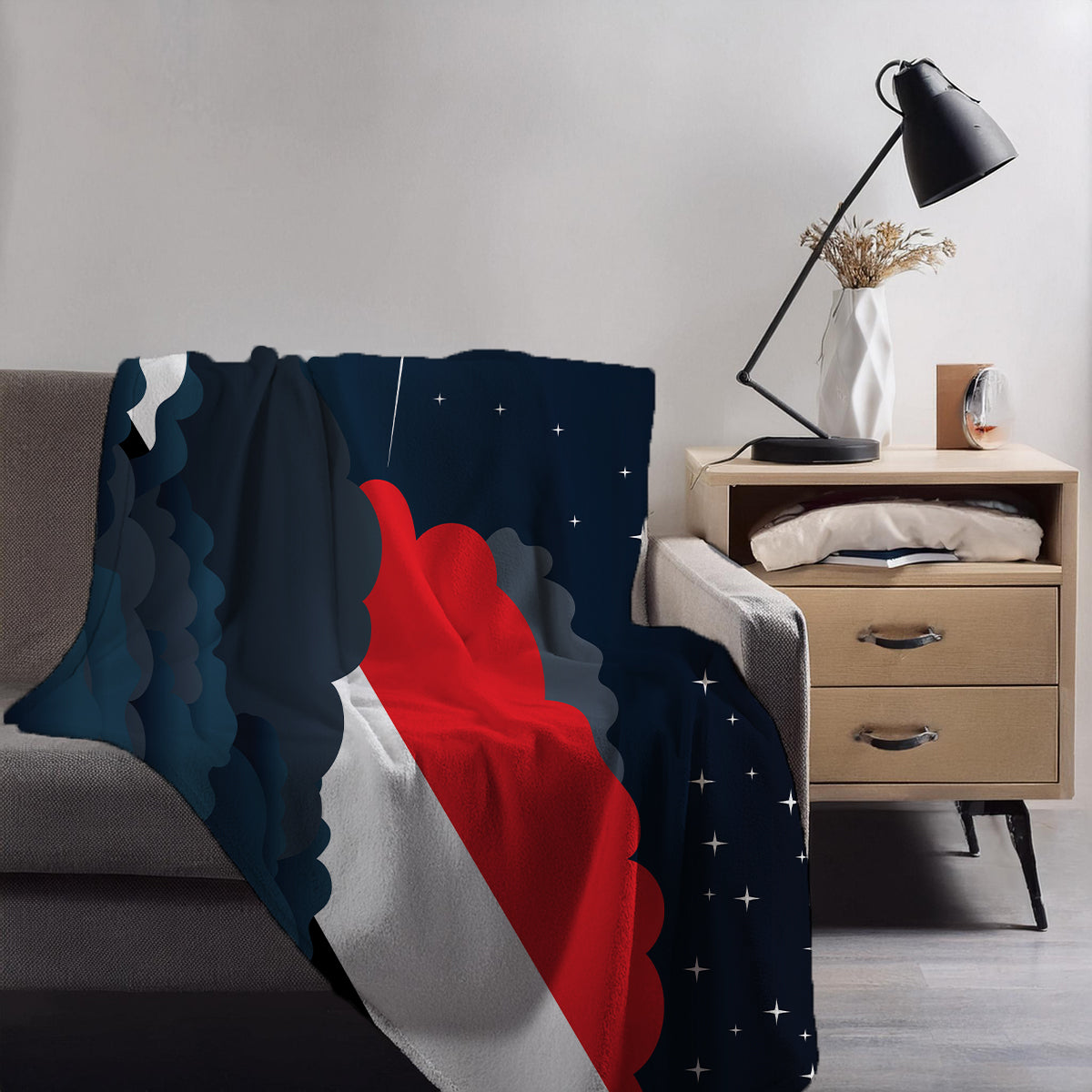 Sealand Principality of Night Clouds Blanket Throw