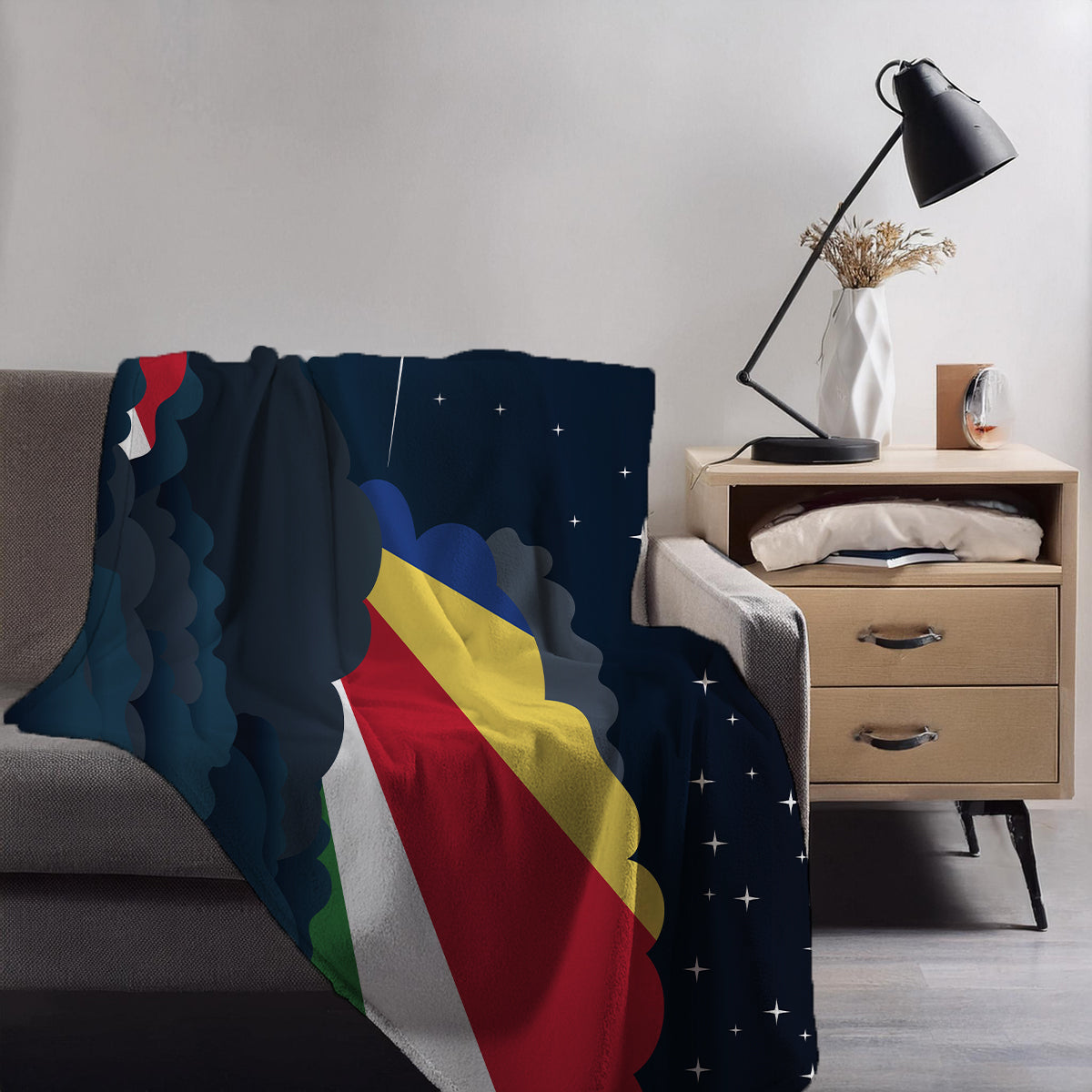 Seychelles Night Clouds Blanket Throw