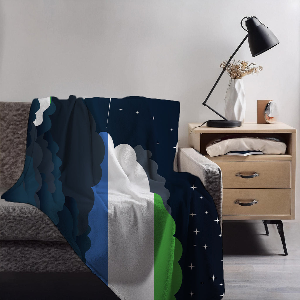 Sierra Leone Night Clouds Blanket Throw