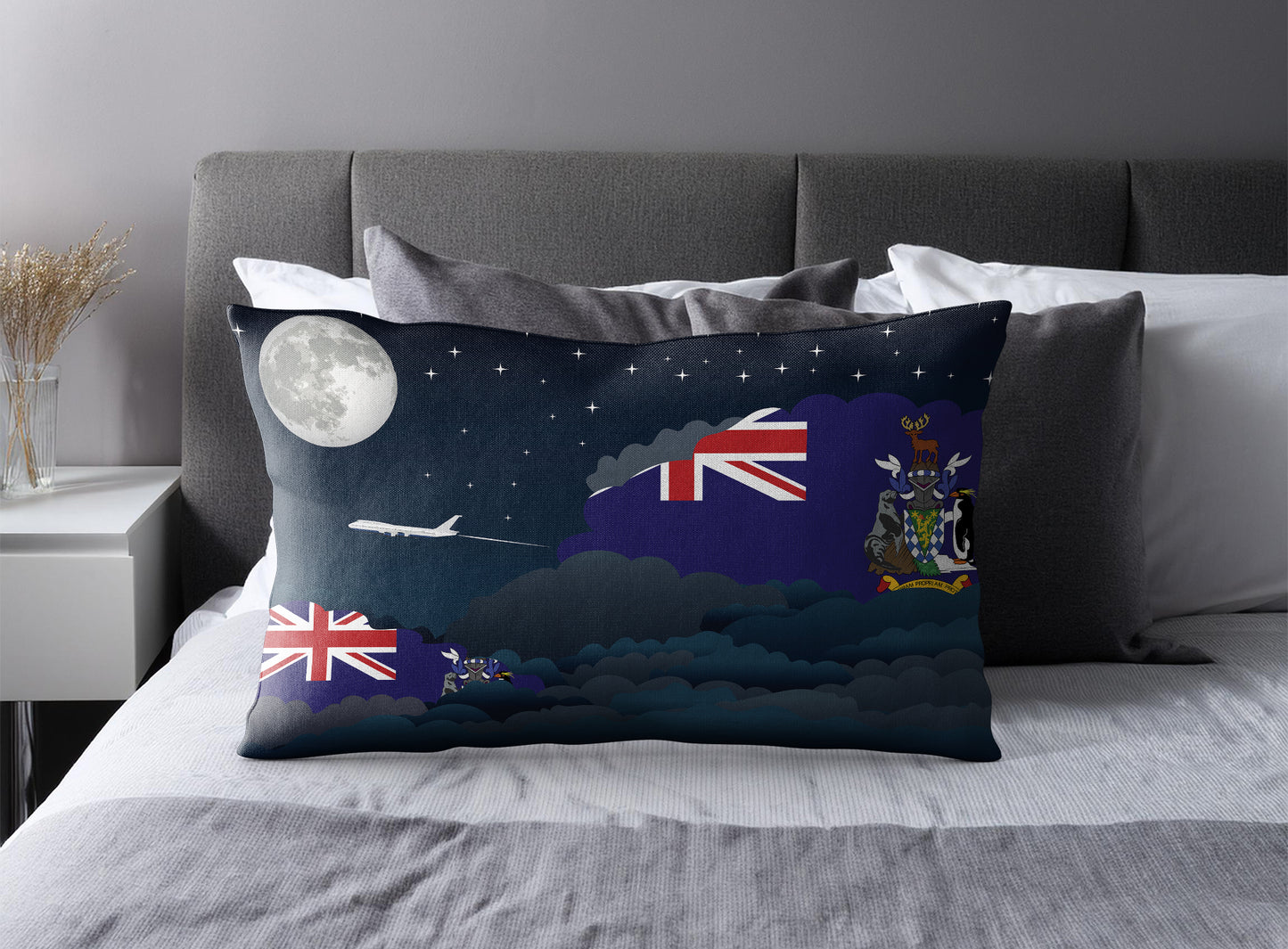 South Georgia Case and the South Sandwich Islands Night Clouds Pillow Case and Pillow Throw