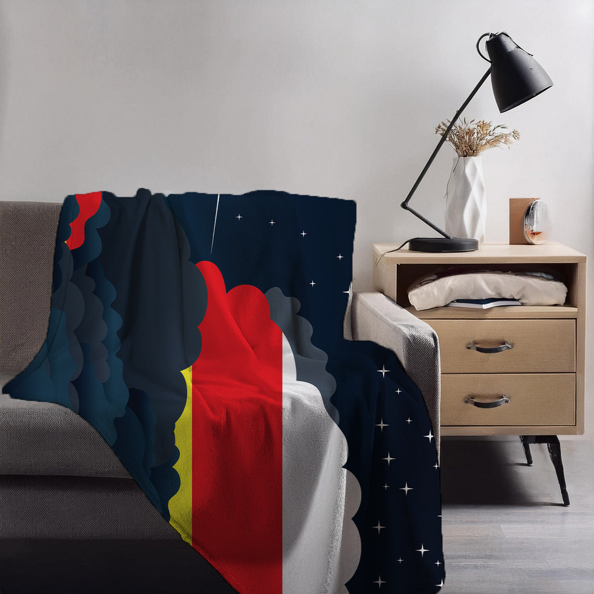 South Ossetia Night Clouds Blanket Throw