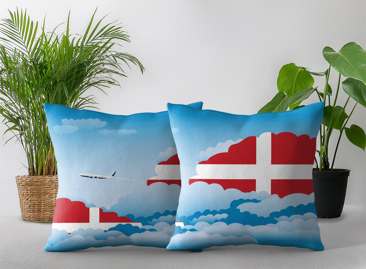 Sovereign Military Order of Malta Day Clouds Pillow Case and Pillow Throw