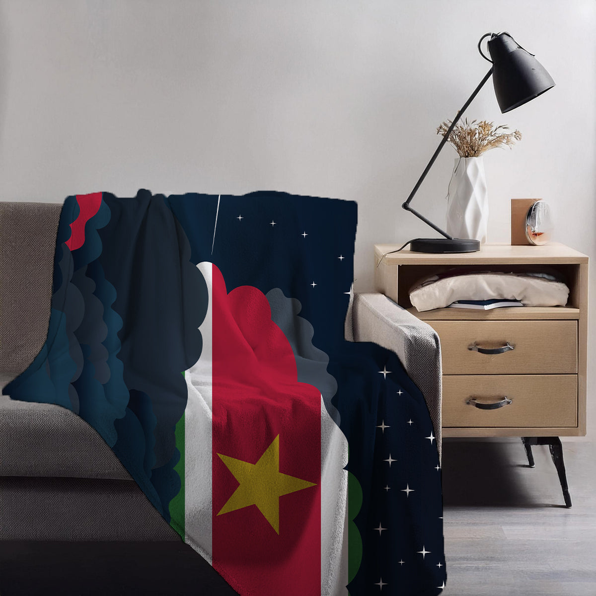 Suriname Night Clouds Blanket Throw