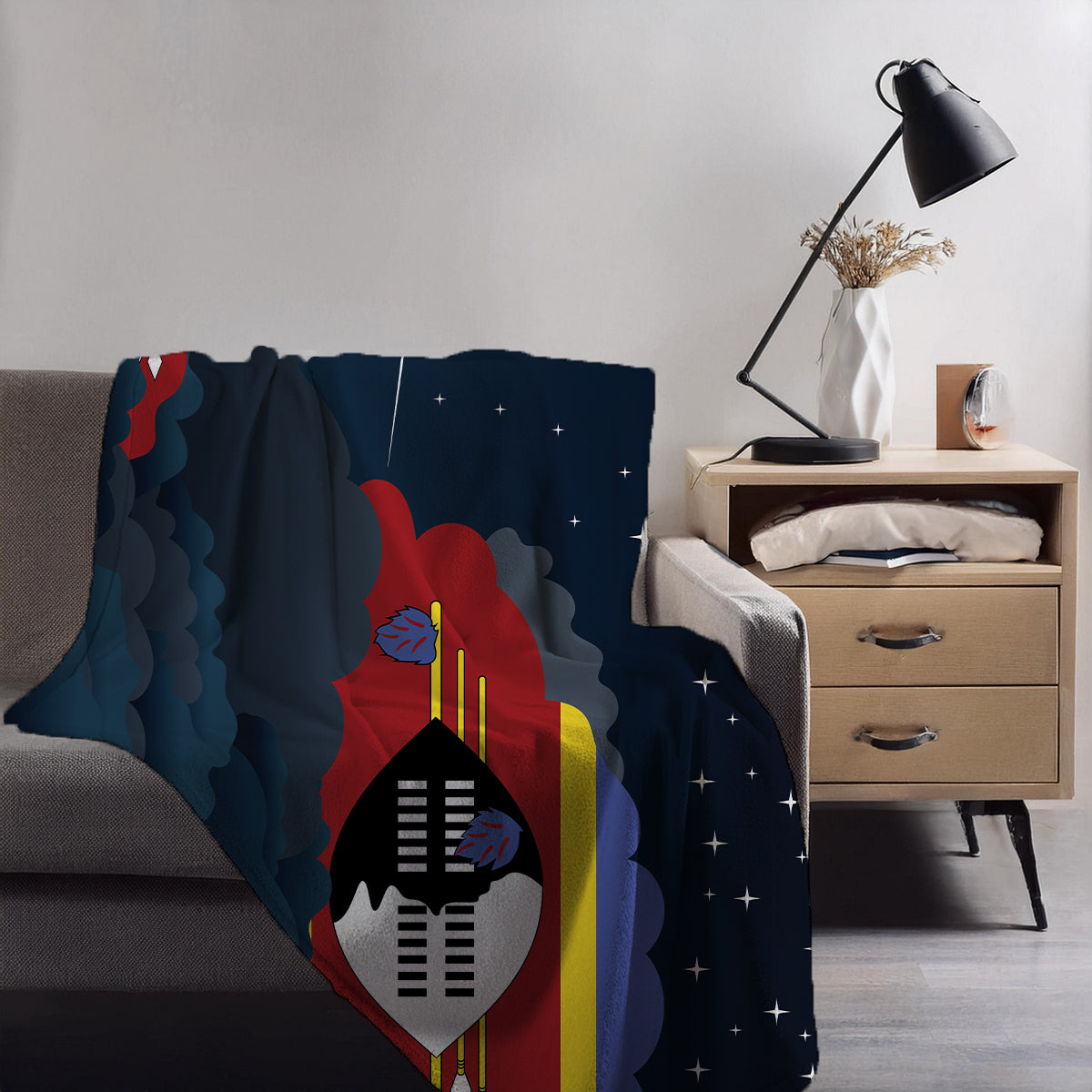 Swaziland Night Clouds Blanket Throw