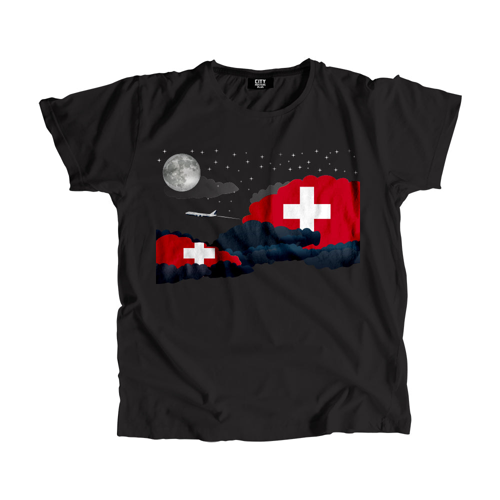Switzerland Night Clouds Men Unisex T-Shirt