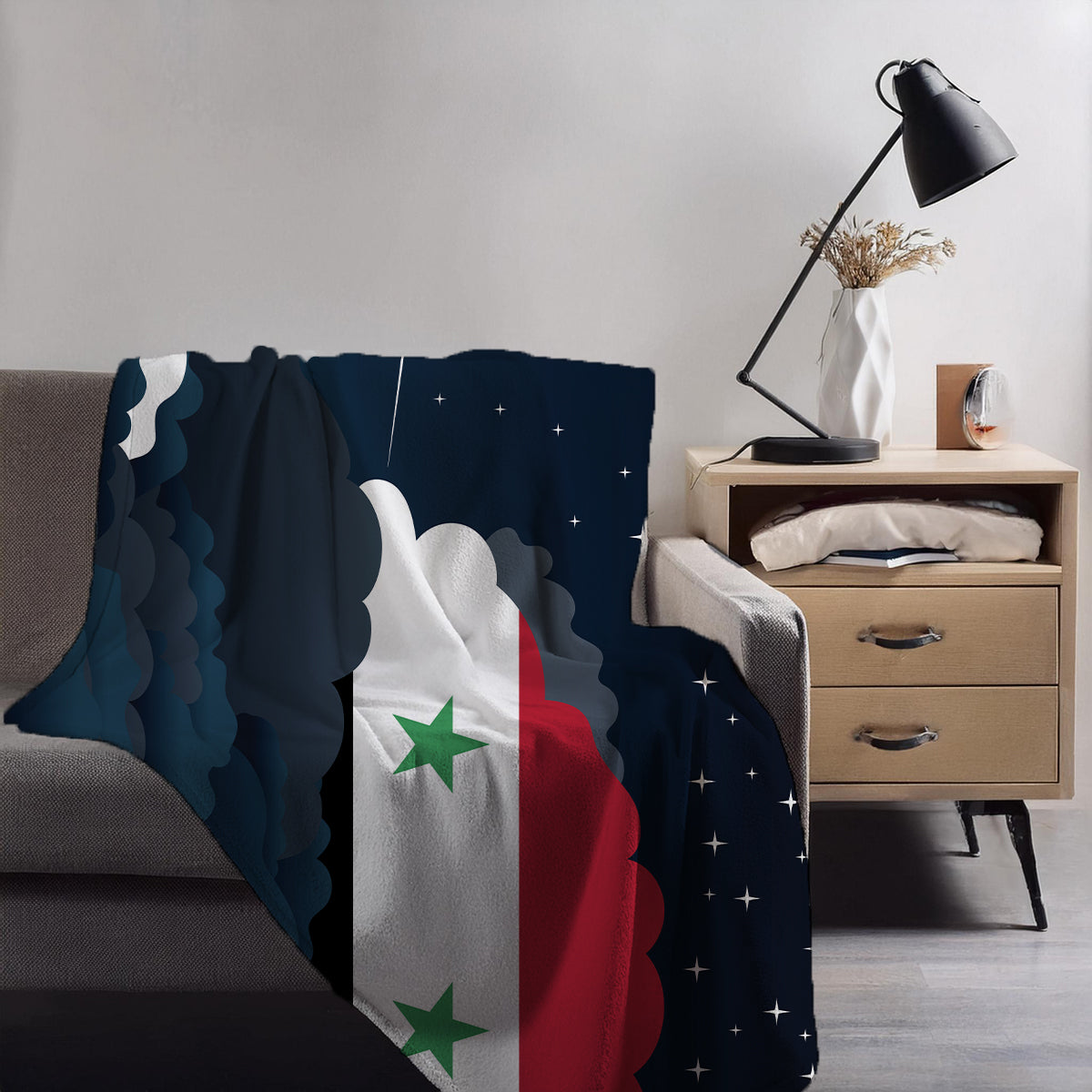 Syria Night Clouds Blanket Throw