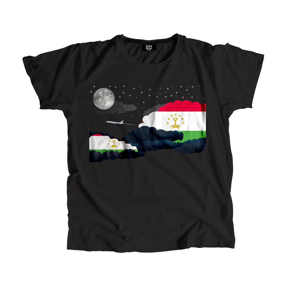 Tajikistan Night Clouds Men Unisex T-Shirt