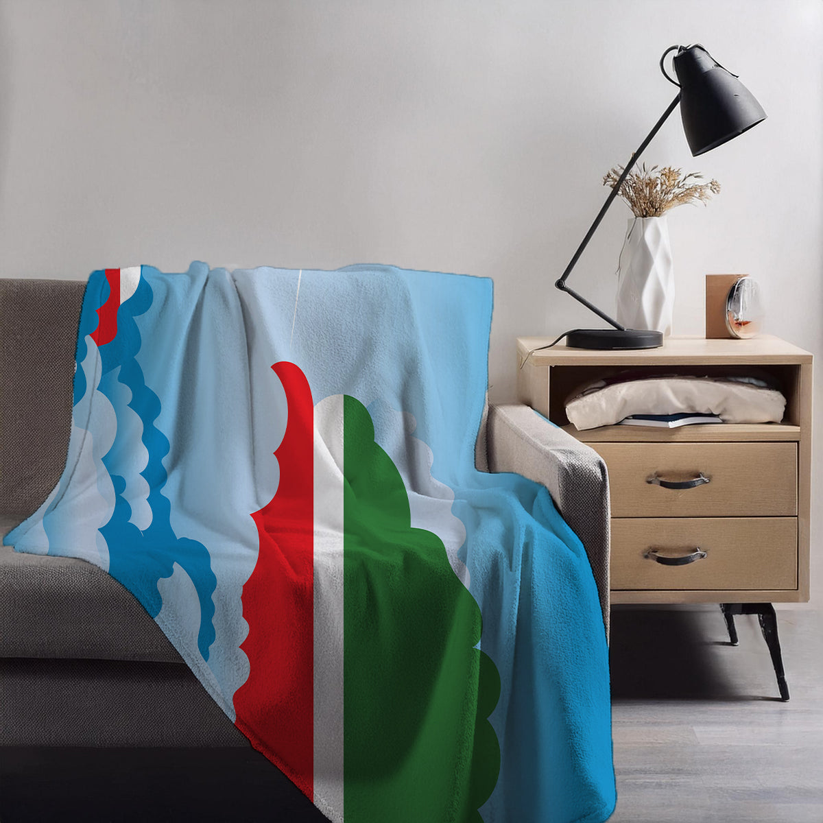Tatarstan Day Clouds Blanket Throw