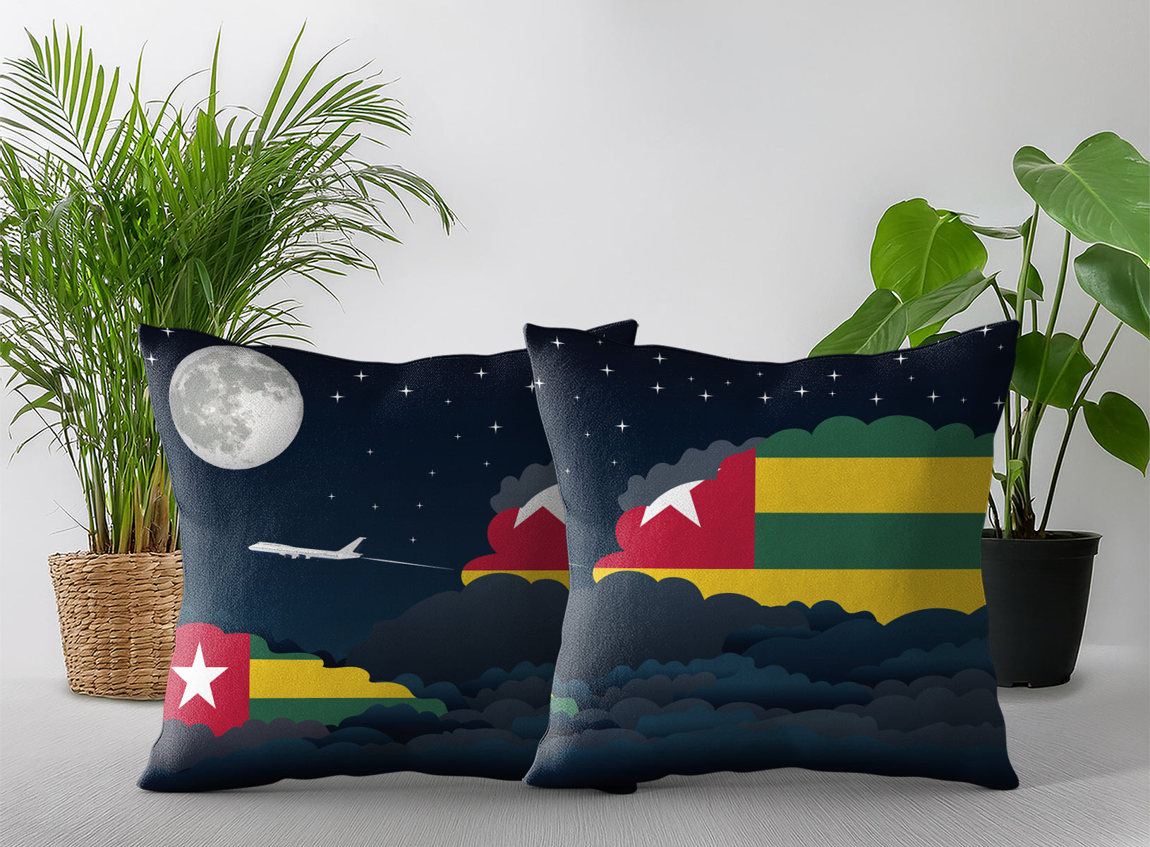 Togo Night Clouds Pillow Case and Pillow Throw