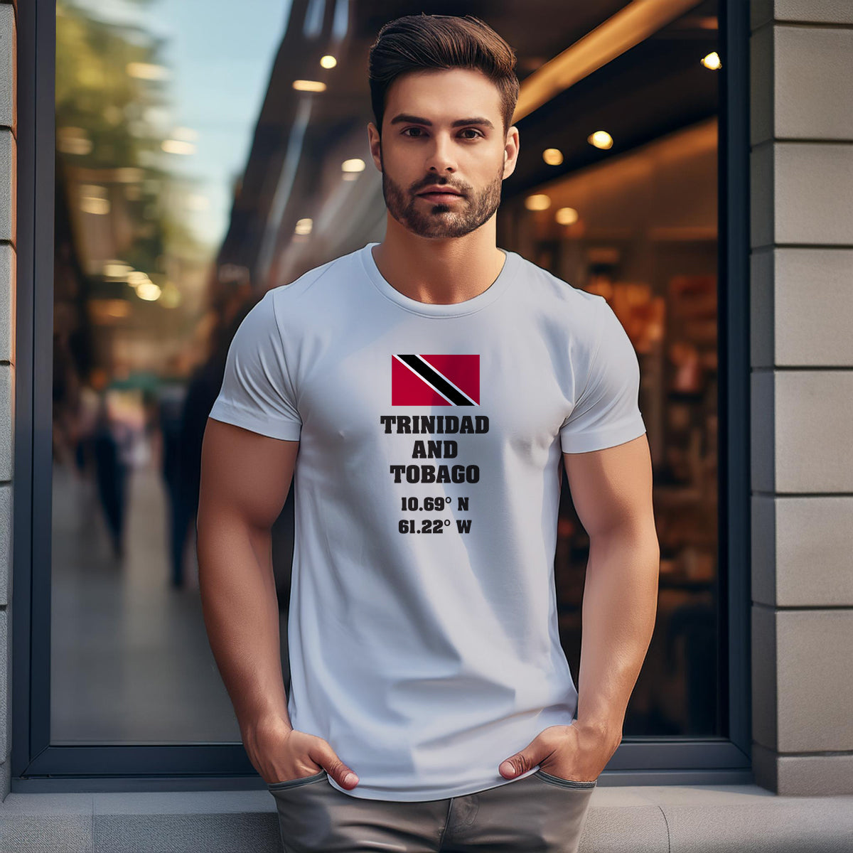 Trinidad and Tobago Latitude Longitude Men Unisex T-Shirt