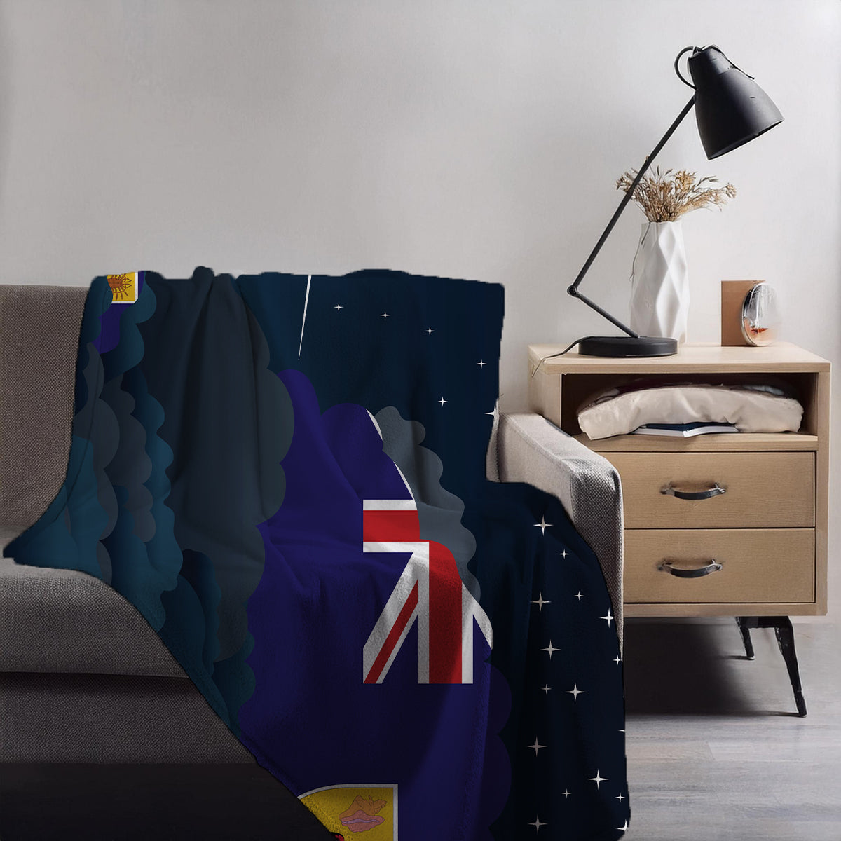 Turks Case and Caicos Islands Night Clouds Blanket Throw