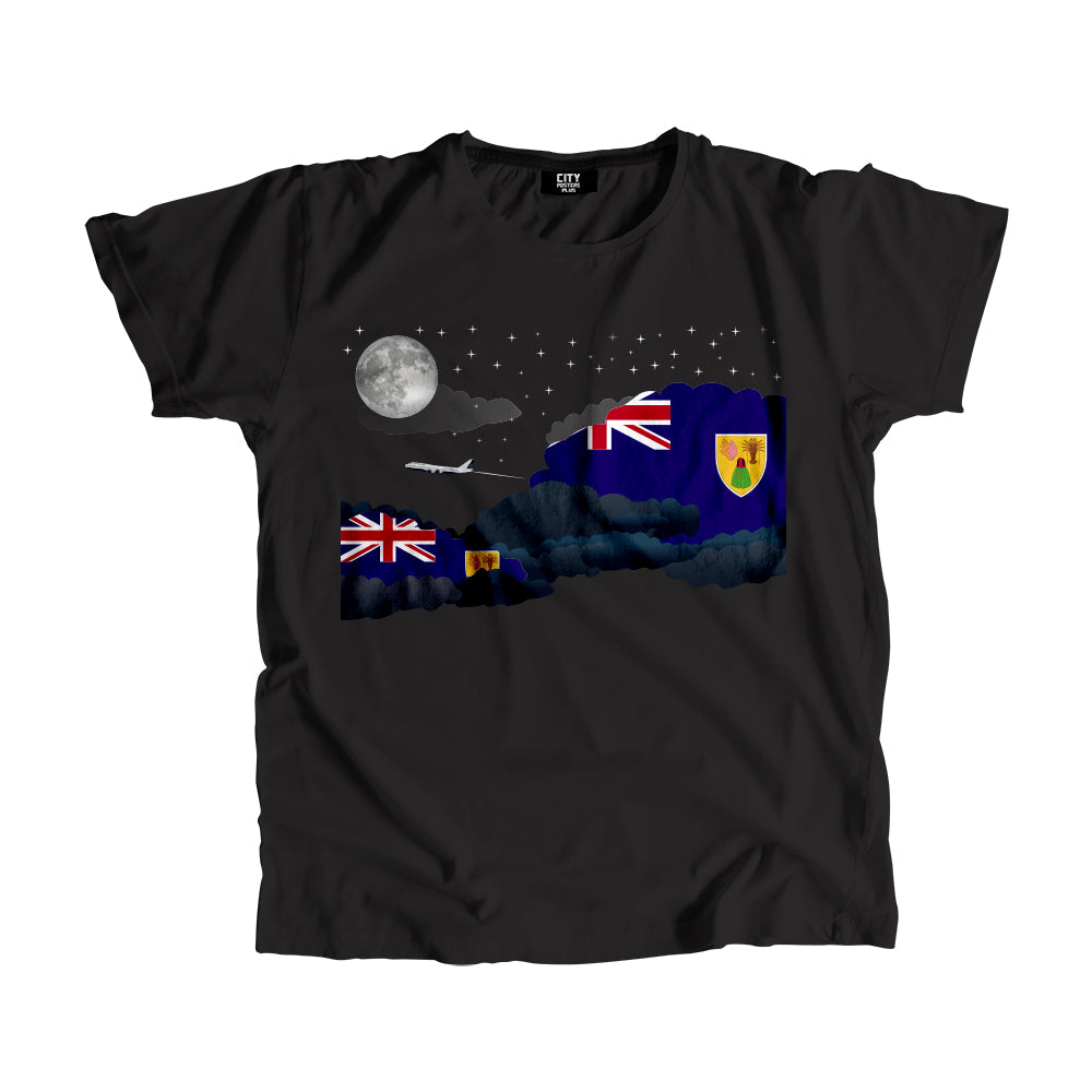 Turks and Caicos Islands Night Clouds Men Unisex T-Shirt