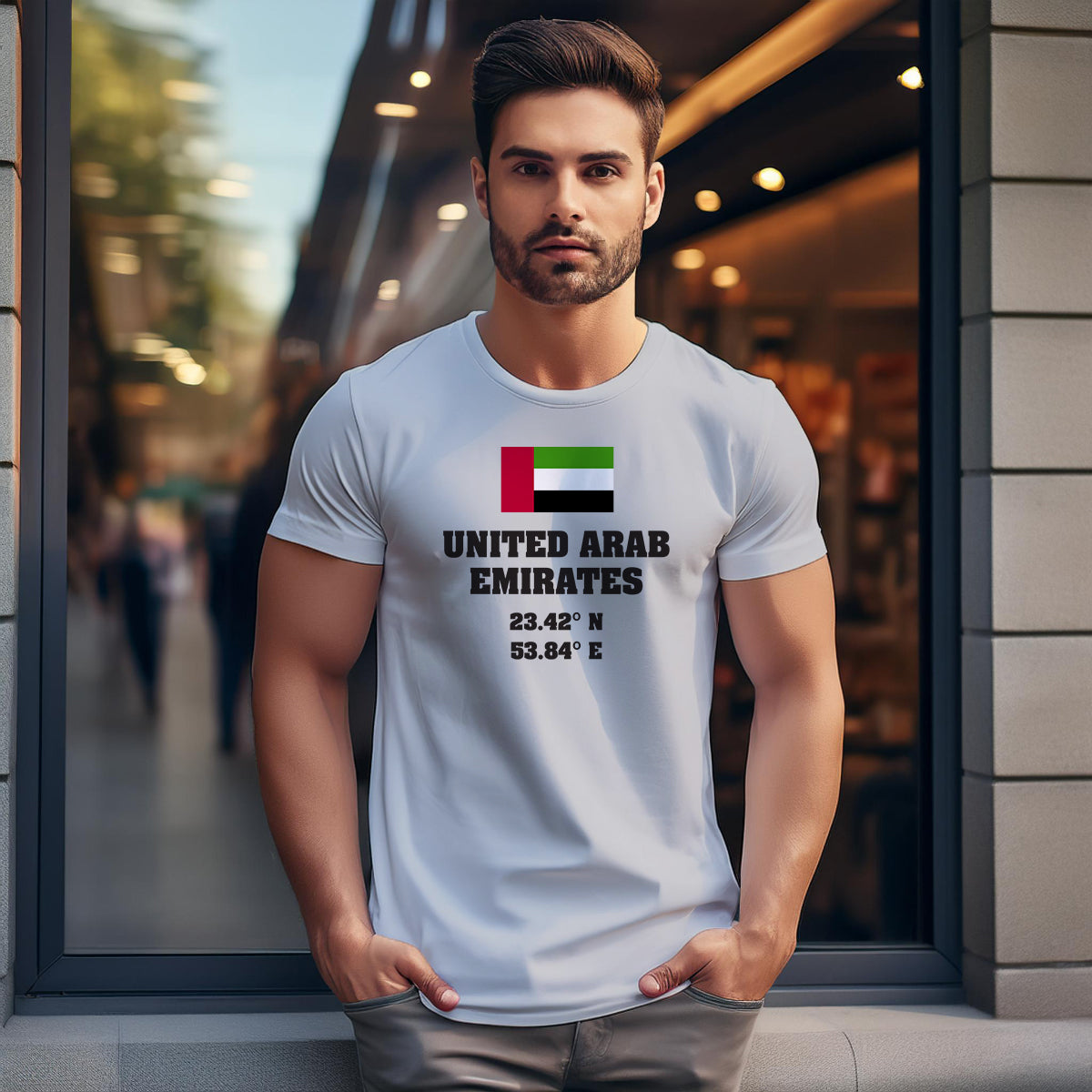UAE Latitude Longitude Men Unisex T-Shirt