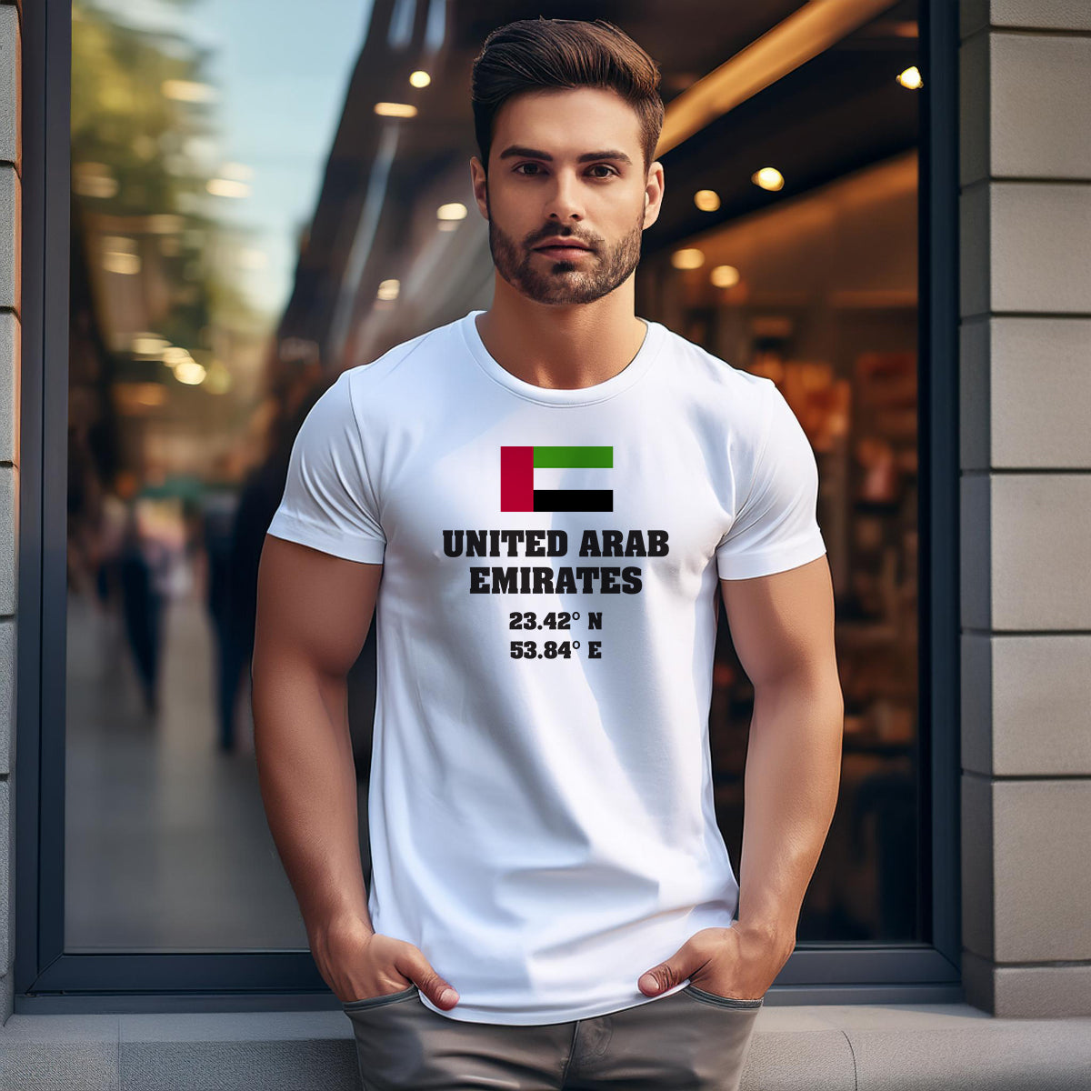 UAE Latitude Longitude Men Unisex T-Shirt