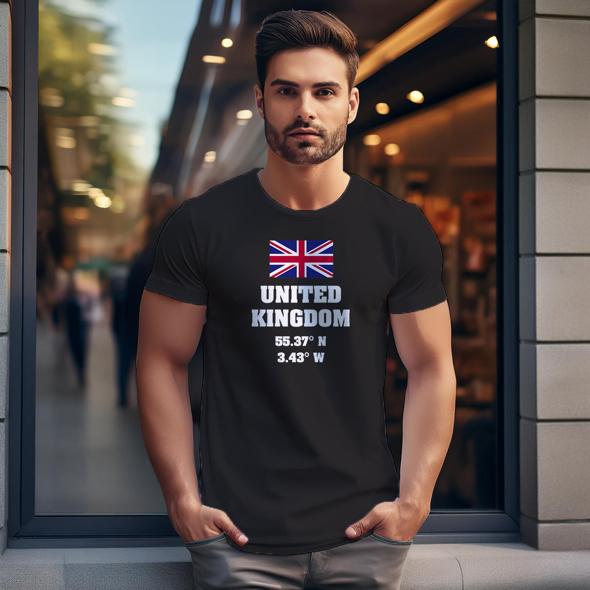 United Kingdom Latitude Longitude Men Unisex T-Shirt